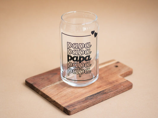 Eiskaffee Glas "Papa"